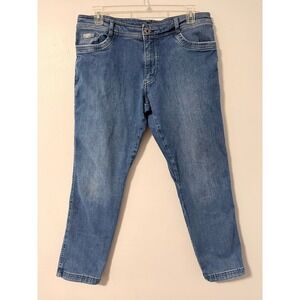 Kuhl Mens Indigo Dye Blue Denim Tapered Leg Utility Jeans 38x32 Actual x 31